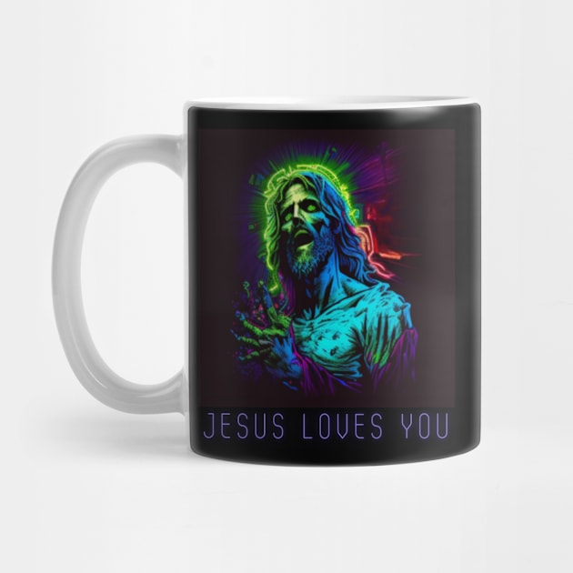 NEON ZOMBIE JESUS love You! by Pattyld